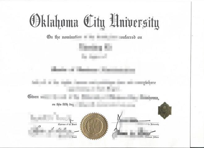 俄克拉荷马大学毕业证成绩单